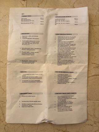 Sierra Ingletadora manual de precisión Ironside