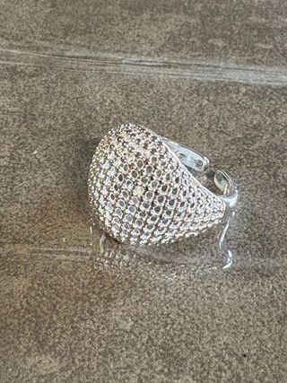 Anello donna argento con pavé