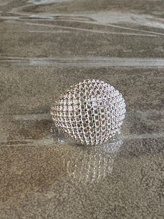 Anello donna argento con pavé