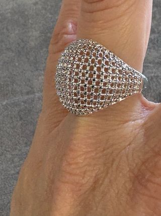 Anello donna argento con pavé