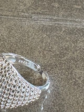 Anello donna argento con pavé