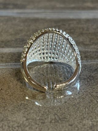 Anello donna argento con pavé