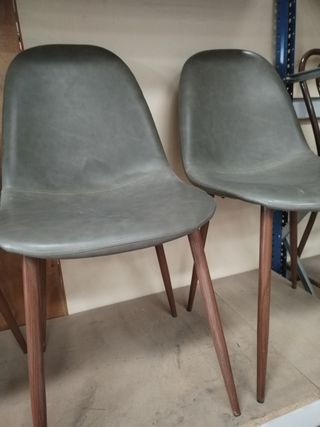 Juego de sillas en color verde