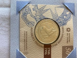 Moneta 10,000 Lire in argento commemorativa 50*