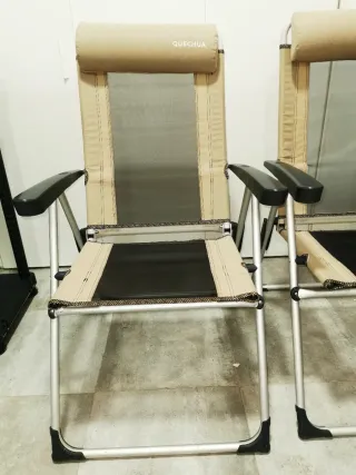 2 Sillas Camping Quechua Beige