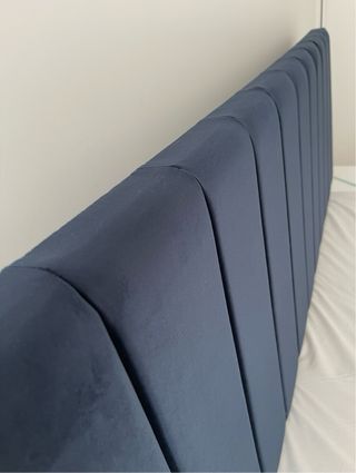 Cabecero Cama 1,50 Terciopelo Azul Marino