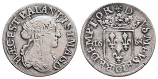 Moneda Antigua Plata Luigiño 1668 Italia