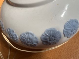 Lámpara Lladró Cerámica Azul y Blanca