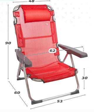 2 Sillas de Playa Plegables Reclinables