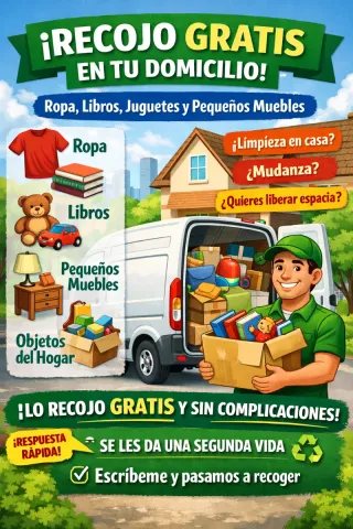 Recojo GRATIS ropa, libros, pequeños muebles, etc