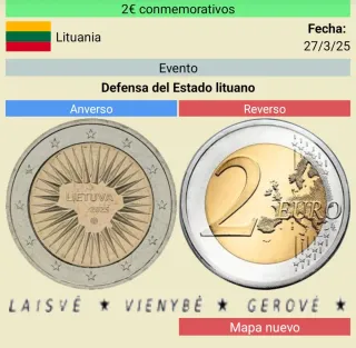 Moneda Lituania 2€ Conmemorativa 2025