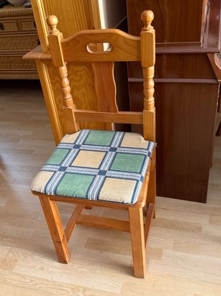 Mesa comedor madera provenzal 6 sillas