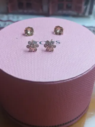 Pendientes Tous Oro 18 quilates Diamantes Flor