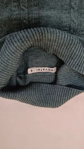 Jersey verde cuello alto talla L