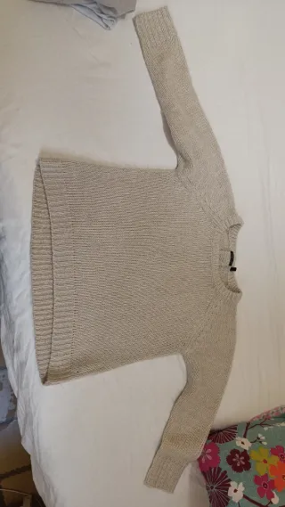 Jersey verde cuello alto talla L