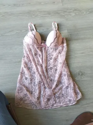 Conjunto lencería encaje floral