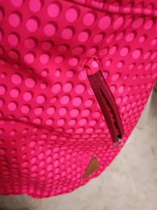 Chaqueta nieve niña rosa lunares