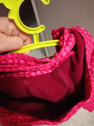 Chaqueta nieve niña rosa lunares