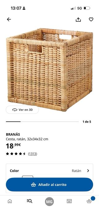 Mueble KALLAX + 4 CESTOS BRANAS