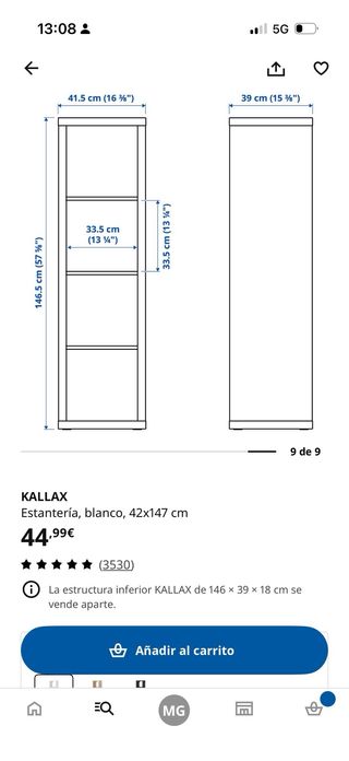 Mueble KALLAX + 4 CESTOS BRANAS