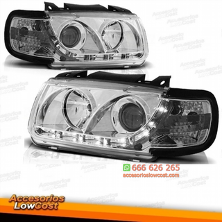 FAROS LUZ DIURNA LED   POLO, 94-99 CRISTAL CLARO/