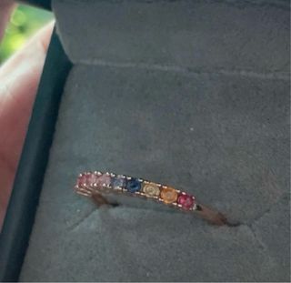 Anillo Plata Zafiros Multicolor
