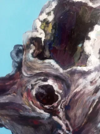 Cuadro Tronco Encina Óleo sobre Tabla