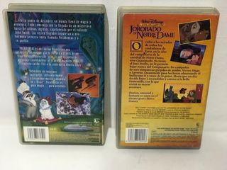 2 Cintas VHS Disney: Pocahontas y Jorobado