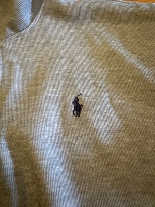 Sudadera Polo Ralph Lauren gris media cremallera