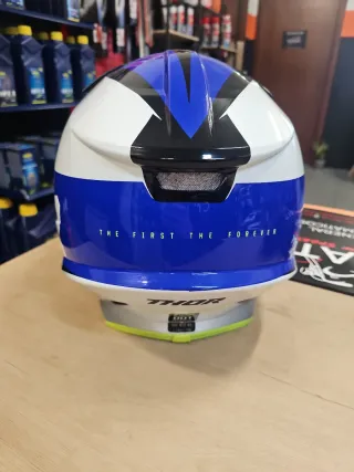 Casco Motocross Azul y Amarillo