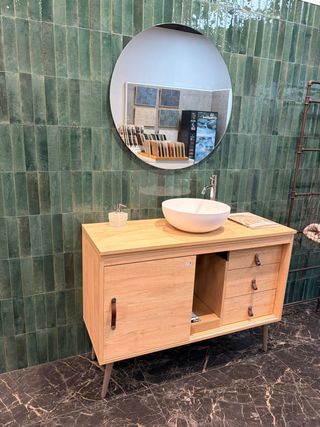 Mueble lavabo baño madera GRIFO INCLUIDO