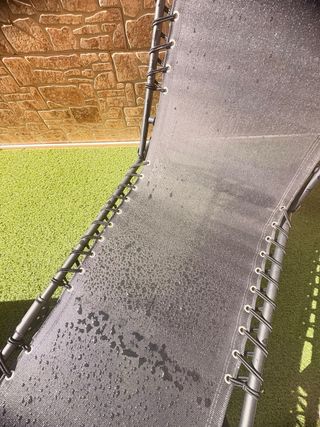 Tumbona plegable negra