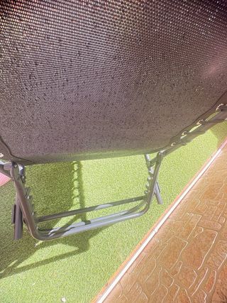 Tumbona plegable negra