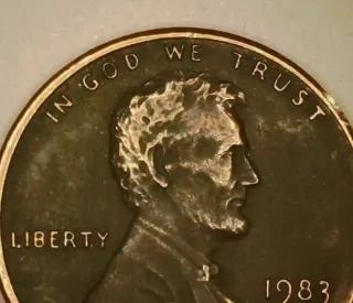 MONEDA 1 CENTAVO LINCOLN.1983D.ERROR DOBLE .