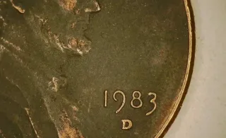 MONEDA 1 CENTAVO LINCOLN.1983D.ERROR DOBLE .