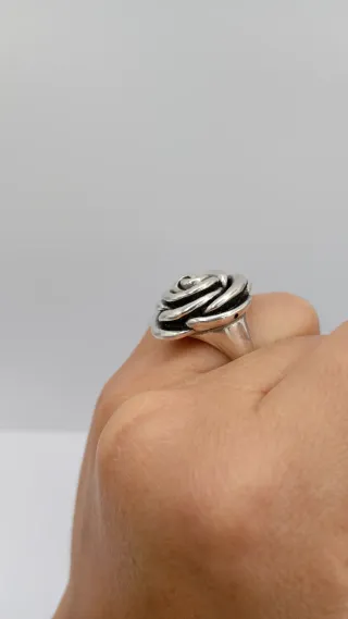 Anillo Plata Diseño Flor