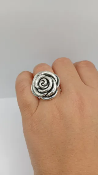 Anillo Plata Diseño Flor