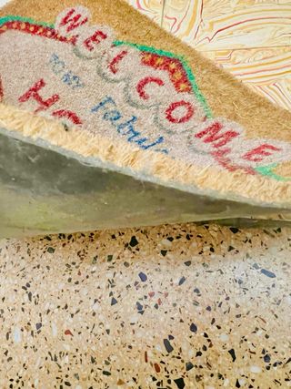 Felpudo Carnaval Welcome to my Fabulous Home