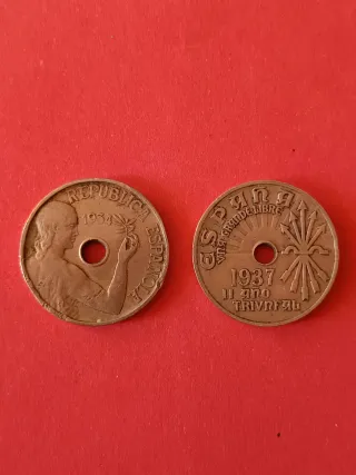 Lote 2 Monedas - República Española - (R01)