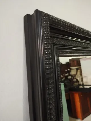 Espejo Marco Antiguo Holandés Negro