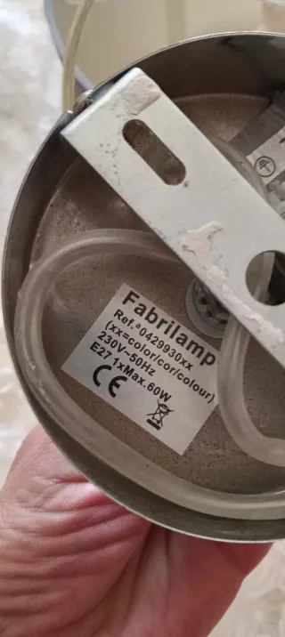 Lámpara colgante Fabrilamp gris