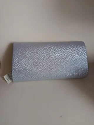 Pochette elegante argentata cerimonia