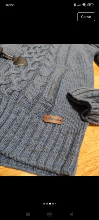 Jersey Azul Talla XL con Cierre de Tacha