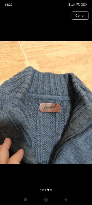 Jersey Azul Talla XL con Cierre de Tacha