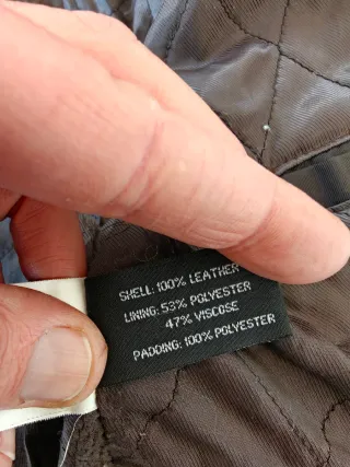 Chaqueta Bomber Piel Marrón Talla L