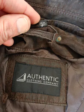 Chaqueta Bomber Piel Marrón Talla L