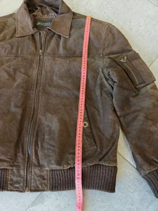 Chaqueta Bomber Piel Marrón Talla L