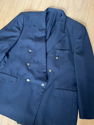 Americana Talla Grande Hombre Azul Marino