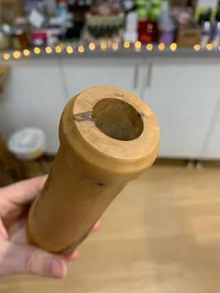 Candelabros artesanales de madera de olivo