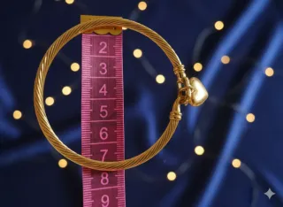 Bracciale donna acciaio bagnato oro cuore